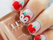 Nail frutas Uñas decoradas manzanas rojas