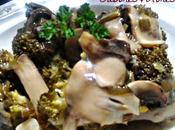 Brecol salteado champiñones soja kikkoman