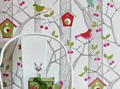 Papel pintado arboles para dormitorio infantil