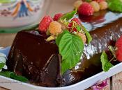 Pudding chocolate frambuesas baño