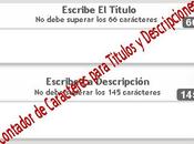 Contador Caracteres para Titulos Descripciones