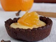 Tartaleta chocolate crema mandarina mandarin curd