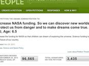 necesitan 100.000 firmas para salvar NASA. exploración planetaria muere