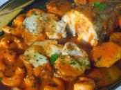 Rape alangostado relleno olla