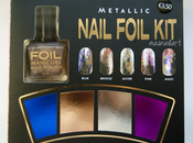 Manicura navideña metálica Review: Metallic Nail Foil Primark.