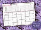 Calendario imprimible para organizar posts blog