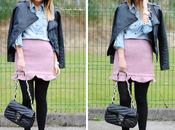 Pink skirt.