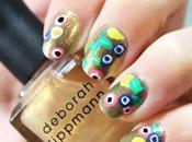 Uñas nouveau Nail inspirado Gustav Klimt