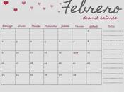 Calendarios imprimibles para Febrero 2014