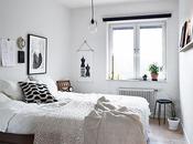 Inspiración calidez dormitorio blanco negro