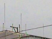 Cayó rayo sobre estación servicio zona Villa Lugano