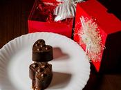 Corazón chocolate relleno gelatina fresa