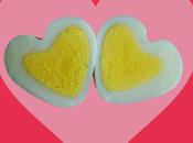 Huevo cocido forma corazón