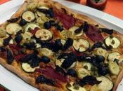 Pizza vegetal queso crema vegano