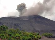 Filmado volcán erupción desde drone