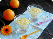 Natillas naranja crujiente yogur