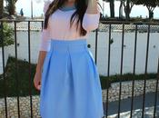 Baby blue midi skirt