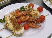 Brochetas Rape Gambón