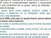 componentes principales acoso laboral según Organización Mundial Salud