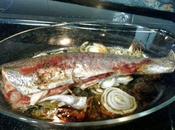 Trucha horno jamón