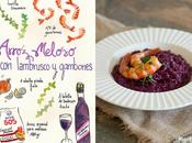 Arroz meloso lambrusco gambones #RetoCanalCocina