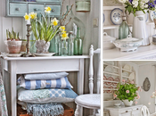 Rincones shabby chic adornados flores