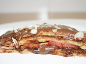 Tarta obleas. Crema pastelera, crema cacao fresas.