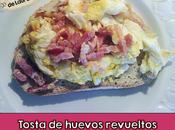 Tosta huevos revueltos bacon