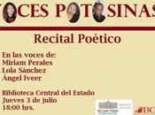 Recital poético “voces potosinas” Biblioteca Central Estado