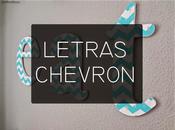 Letras estampado Chevron antes/después