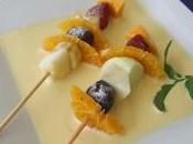 Brochetas frutas