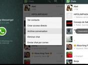 nueva Beta Whatsapp añade función archivar conversaciones