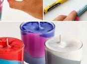 Velas hechas crayolas