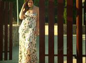Flowered long dress