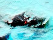 espectacular erupción Islandia desde espacio