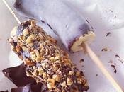 receta: crocantis plátano banana popsicles with chocolate hazelnuts