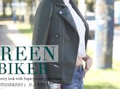 Green biker