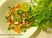 Receta: fideos arroz verduras estilo Thai