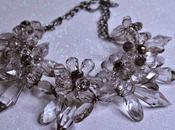 Collar Flores Grises Cristal Gray Crystal Flowers Necklace