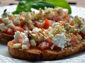 Tostas Feta Pesto Rojo Verde