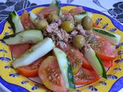 Ensalada Tomate Pepino Atún