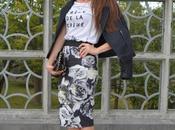 Flower pencil skirt