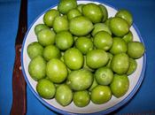 Olivas verdes rajadas