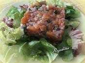 Tartar salmon fresco naranja