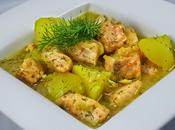 Guiso salmón patatas olla