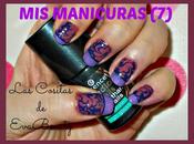 manicuras (7): Diseño manicura francesa combinada estampación cinta.