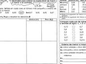 Comparación cantidades punto decimal: grado
