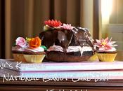 Bundt cake frosting queso fresa glaseado ganache chocolate negro!National Cake day!