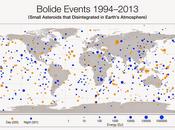 Veinte años impactos: mapa meteoritos cayeron Tierra