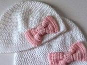 Gorro bebé crochet lacito